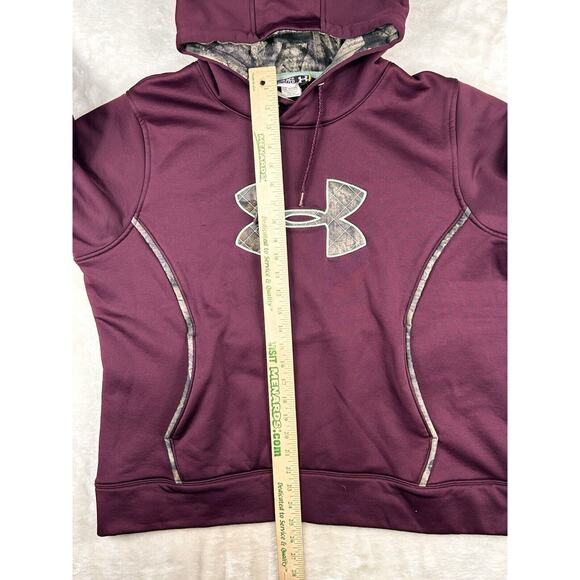 Under Armour Hoodie Women's 2XL XXL Storm Purple Camo Pullover Sweatshirt Fleece - Picture 5 of 8